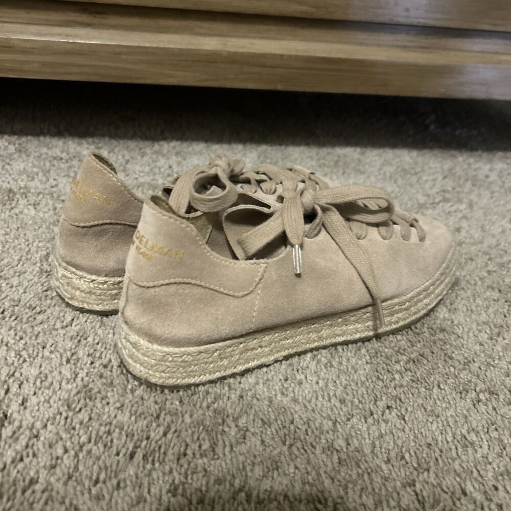 Sam Edelman Poppy Jute Platform Sneakers Women’s Size 6– Beige Suede CUTE!